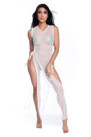 WHITE MESH MAXI O/S