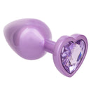 AMETHYST HEART ANAL PLUG PURPLE LARGE