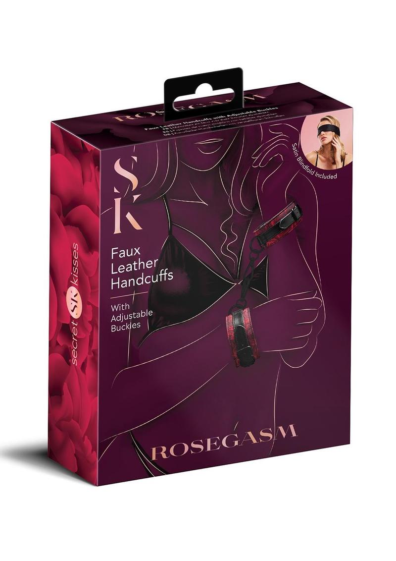 SECRET KISSES BUCKLE CUFFS W/ SATIN BLINDFOLD