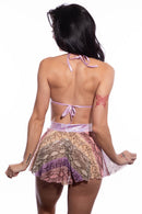3 PIECE SKIRT SET LILAC SNAKE O/S