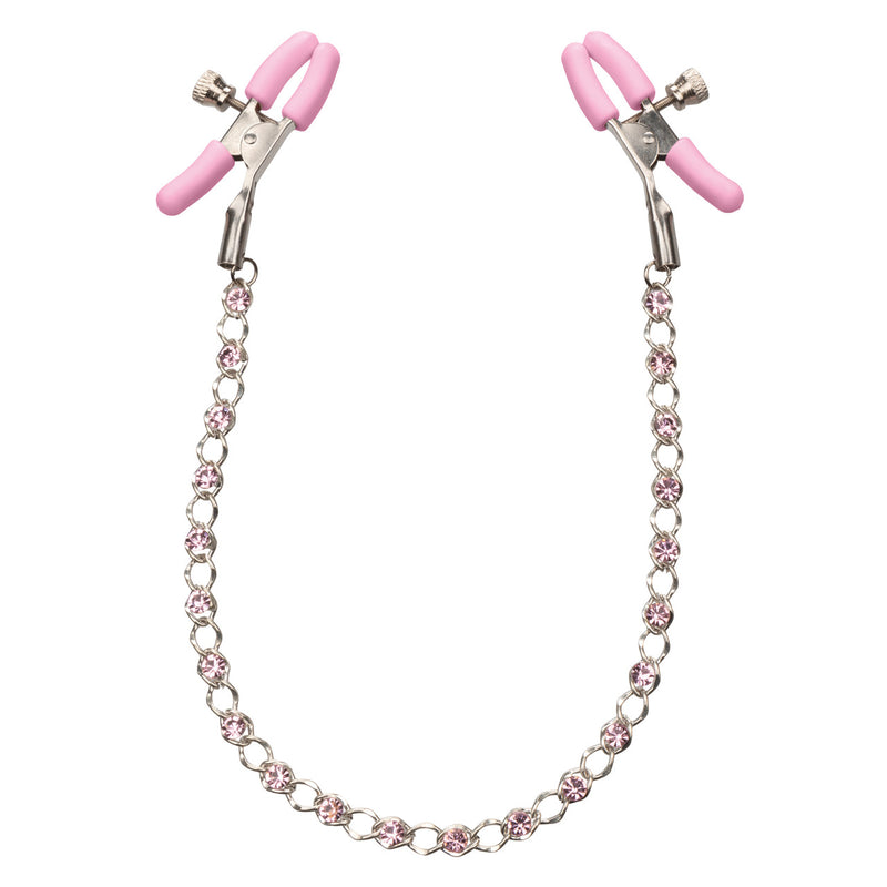 NIPPLE PLAY CRYSTAL CHAIN NIPPLE CLAMPS PINK