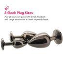 ANAL PLUG 3PC SET BLACK GEM