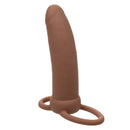 PERFORMANCE MAXX VIBRATING THICK DUAL PENETRATOR BROWN