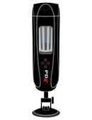 Front view of the Ultimate Milker 2 on its suction mount, showing the sleeve window and control buttons