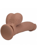 REALROCK 6" CURVED VIBRATING DILDO TAN