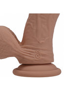REALROCK 6" CURVED VIBRATING DILDO TAN