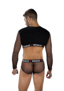 ENVY HEARTBREAKER MESH DROP TOP & BRIEFS SET BLACK O/S
