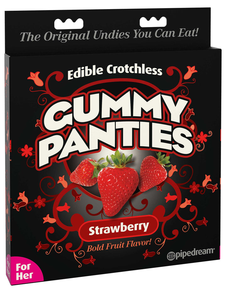 EDIBLE CROTCHLESS GUMMY PANTIES STRAWBERRY "FOR HER"
