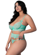 LOVE DEMI LONGLINE BRA SET AQUA Q/S