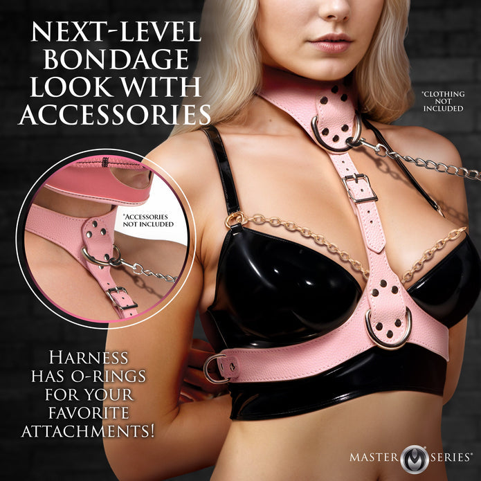 MASTER SERIES VIXEN CHEST HARNESS PINK