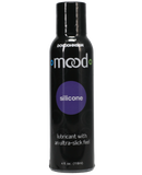 Doc Johnson Mood Silicone lubricant with an ultra-slick feel: 4 fl oz (118 ml) black bottle with a purple label