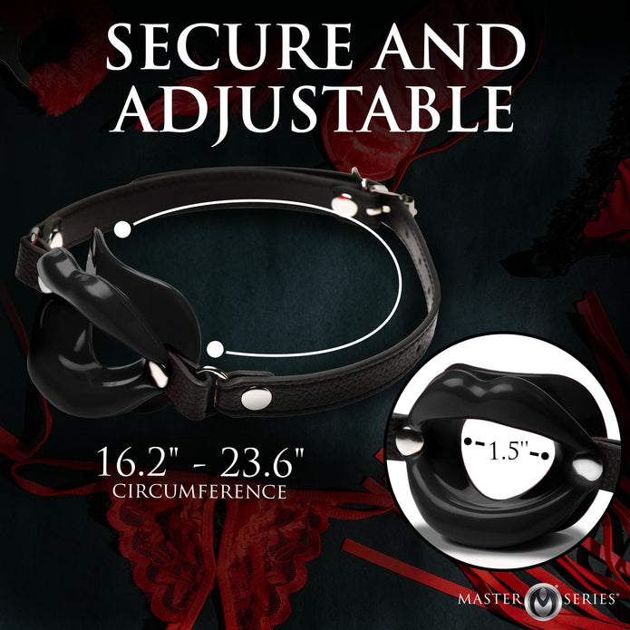 MASTER SERIES JUICY LIPS OPEN MOUTH GAG BLACK