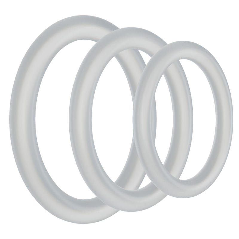 ROCK SOLID TRI PACK RUBBER GASKET CLEAR