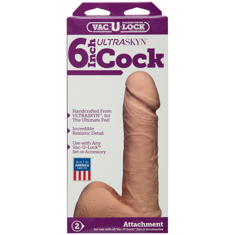 VAC-U-LOCK ULTRASKYN VANILLA 6" DILDO