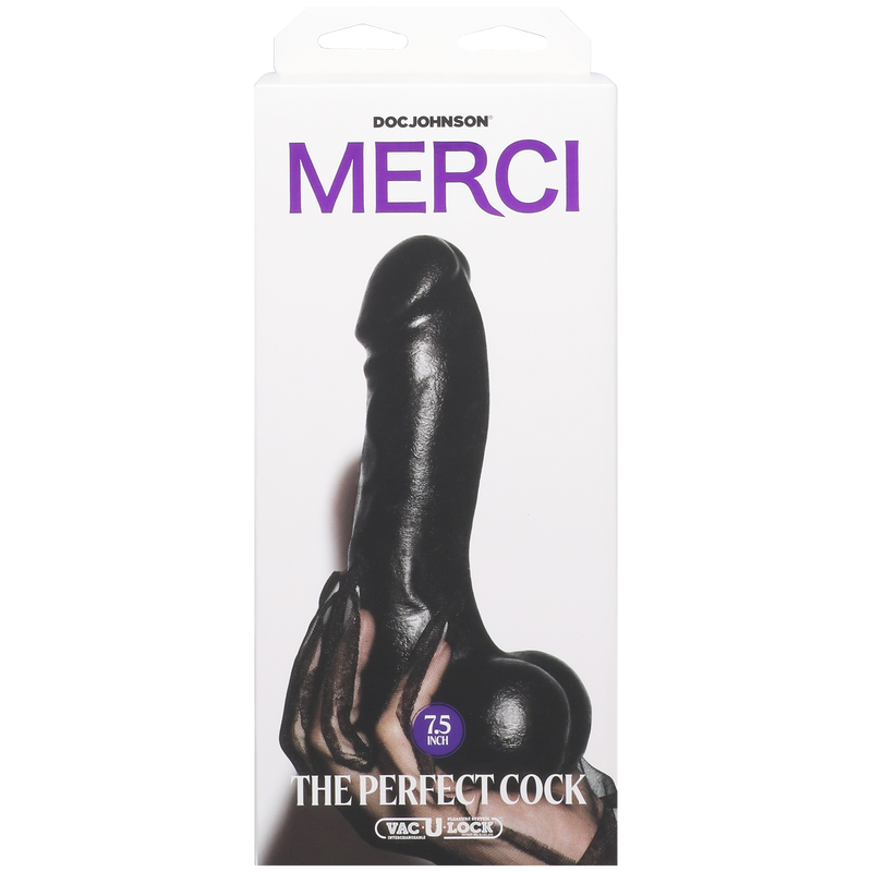MERCI THE PERFECT DILDO 7.5" DILDO BLACK