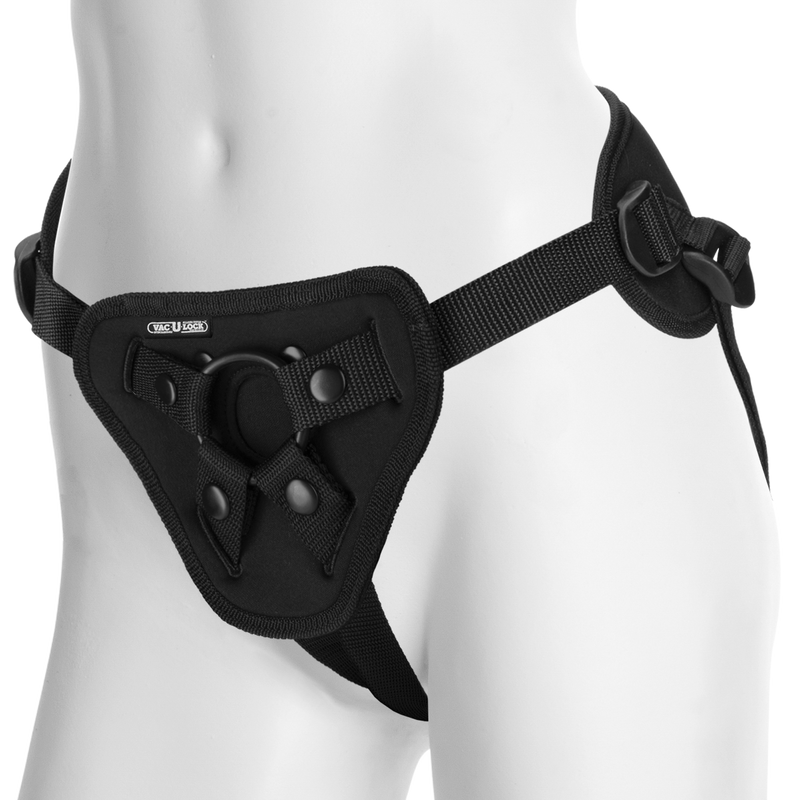 VAC-U-LOCK SUPREME HARNESS WITH VIBRATING PUG