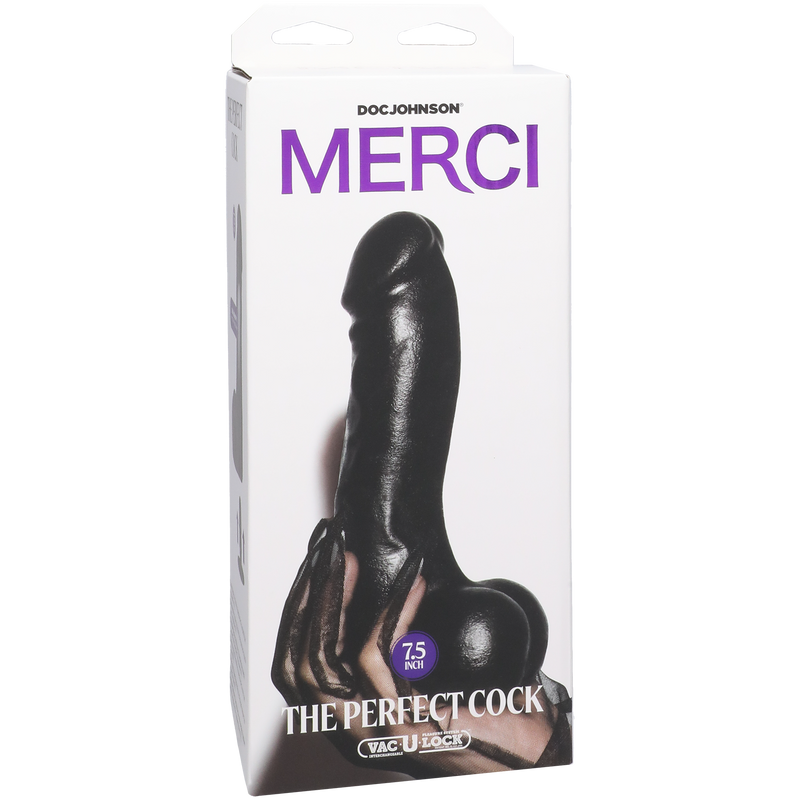 MERCI THE PERFECT DILDO 7.5" DILDO BLACK