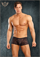 STRETCH LACE MINI SHORT BLACK LARGE
