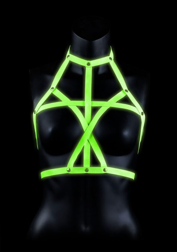 OUCH GLOW BRA HARNESS S/M
