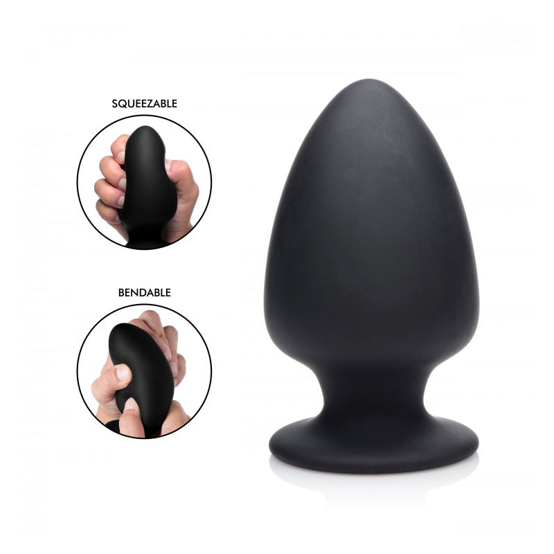 SQUEEZABLE ANAL PLUG LARGE BLACK
