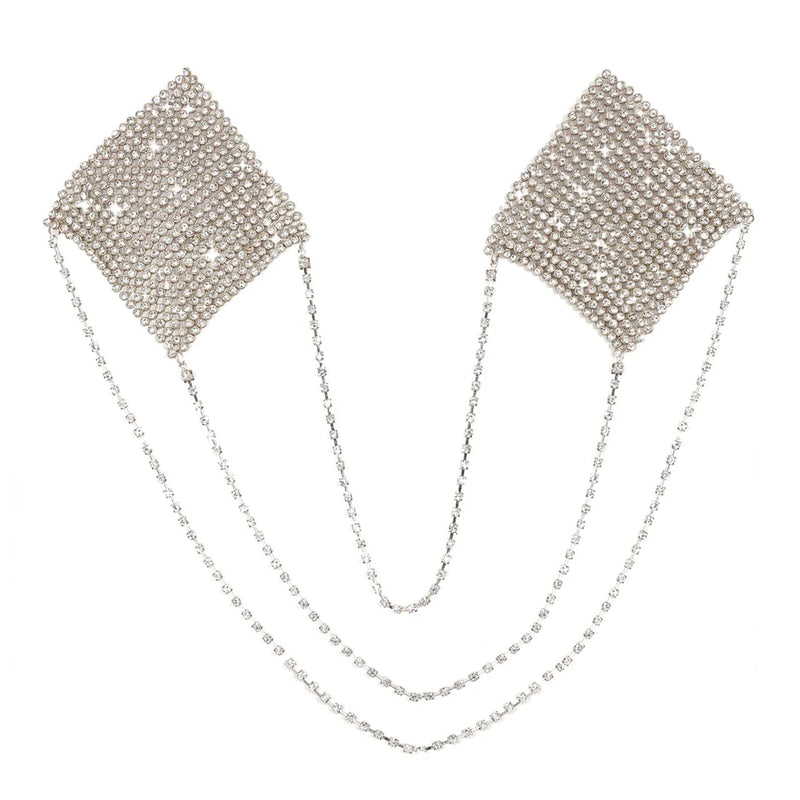 RESUSABLE PASTIES RHINESTONE SQUARE