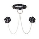 NEVA NUDE SLAVE 4 U CHAIN COLLAR & RESUSABLE PASTIES