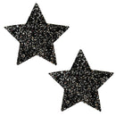 NEVA NUDE BLACK GLITTER STAR PASTIES