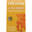 TROJAN ULTRA RIBBED 12CT