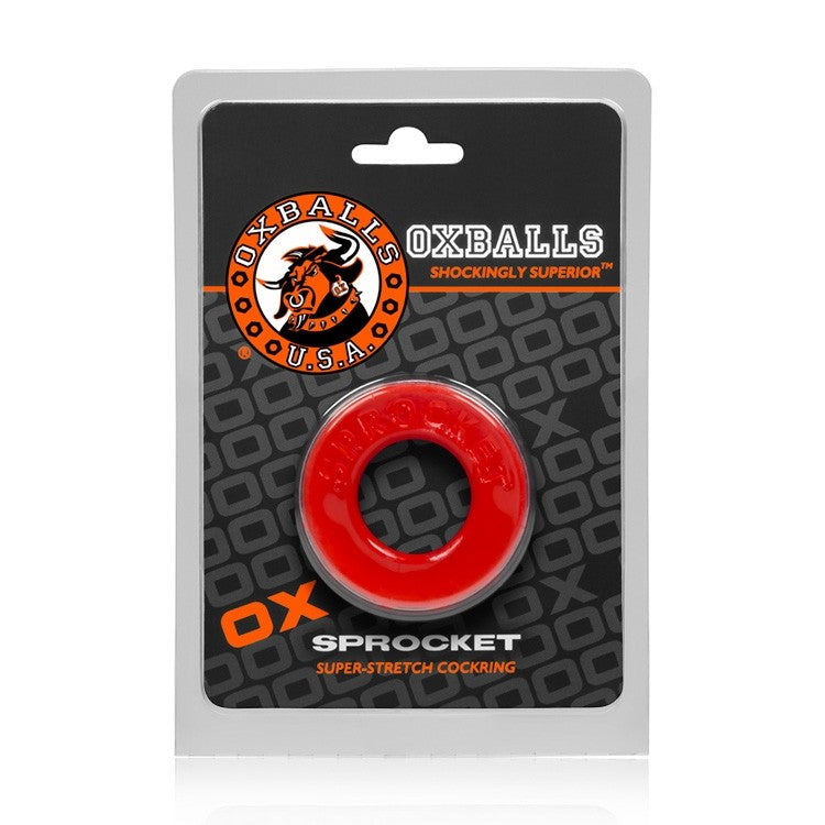 ATOMIC JOCK SPROCKET COCK RING 1" RED