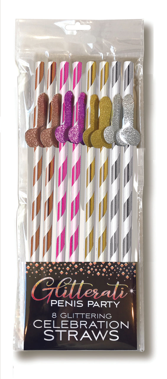 GLITTERATI 8CT PENIS STRAWS